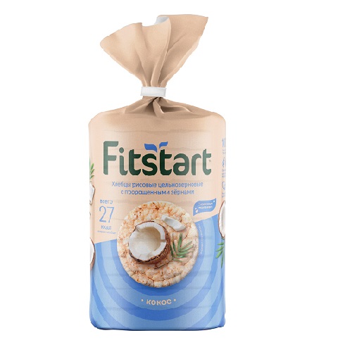 Fitstart хлебцы рисовые Кокос, 100 гр Fitstart хлебцы рисовые Кокос, 100 гр